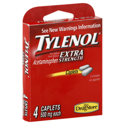 Tylenol Extra Strength Caplets - 4 Count