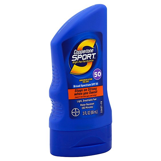 Coppertone Sport SPF 50 Sunscreen Lotion - 3 Fl. Oz.