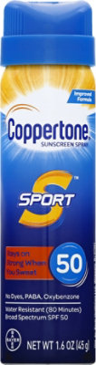 Coppertone Sport SPF 50 Sunscreen Spray - 1.6 Oz - Image 2