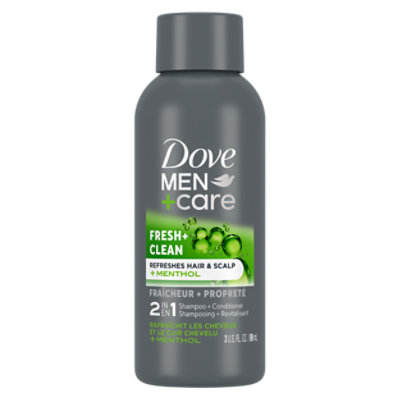 Dove Men + Care Fresh & Clean Shampoo + Conditioner - 3 Oz - Image 1