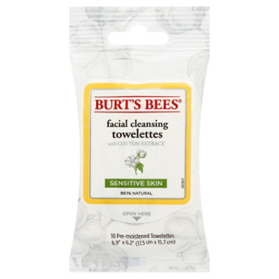 Burt's Bees Facial Sensitive Towel - 10 Count - Image 1