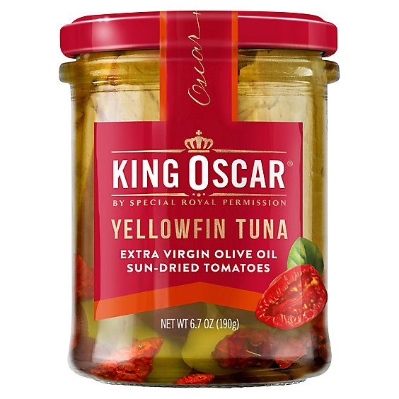 King Oscar Yellowfin Tuna Fillets In Extra Virgin Olive Oil With Sun Dried - 6.7 OZ