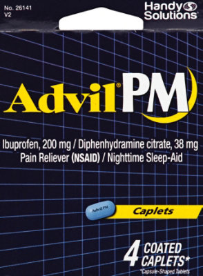 Advil PM 200 Mg Ibuprofen Coated Caplets - 4 Count - Image 2