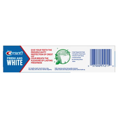 Crest Fresh and White Peppermint Gleem Toothpaste - 2.4 Oz - Image 4