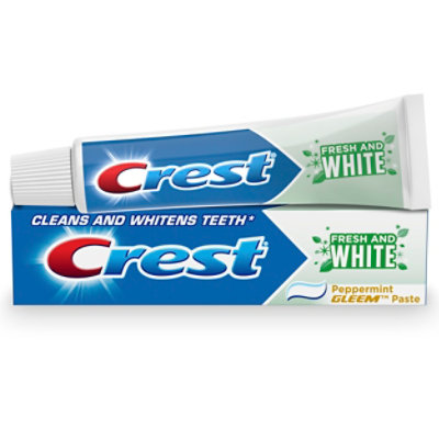 Crest Fresh and White Peppermint Gleem Toothpaste - 2.4 Oz - Image 1