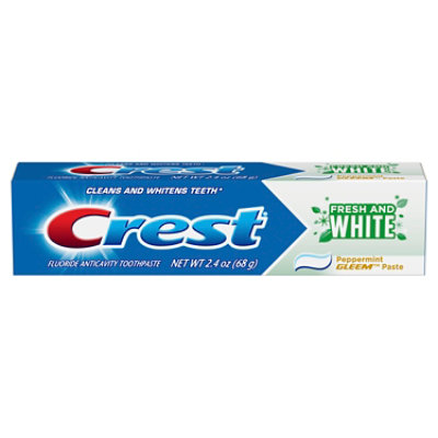 Crest Fresh and White Peppermint Gleem Toothpaste - 2.4 Oz - Image 2