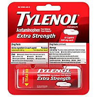 Tylenol Extra Strength Pain Reliever Fever Reducer For Adults Caplets Blister Pack - 10 Count - Image 3