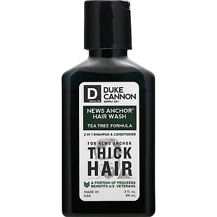 Duke Cannon News Anchor 2 in 1 Tea Tree Hair Wash Travel Size - Each - Image 2