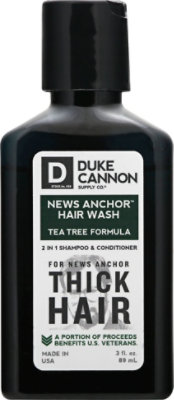 Duke Cannon News Anchor 2 in 1 Tea Tree Hair Wash Travel Size - Each - Image 2