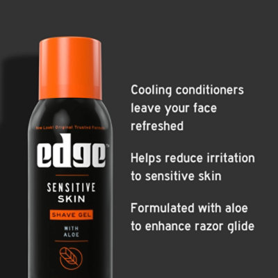 Edge Sensitive Skin Mens Shave Gel - 2.75 Fl. Oz. - Image 3