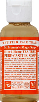 Dr. Bronner's Tea Tree Pure Castile Soap - 2 Fl. Oz. - Image 2