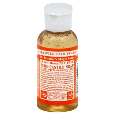Dr. Bronner's Tea Tree Pure Castile Soap - 2 Fl. Oz. - Image 1
