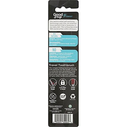 Good To Go Premier Antimicrobial Toothbrush - Each - Image 4