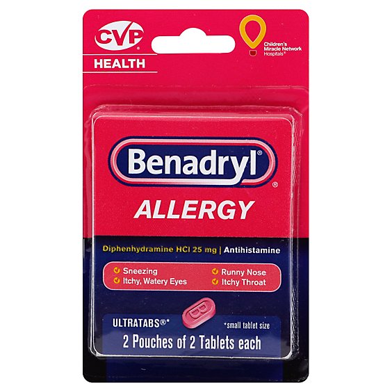 Benadryl Allergy Tablets - 4 Count