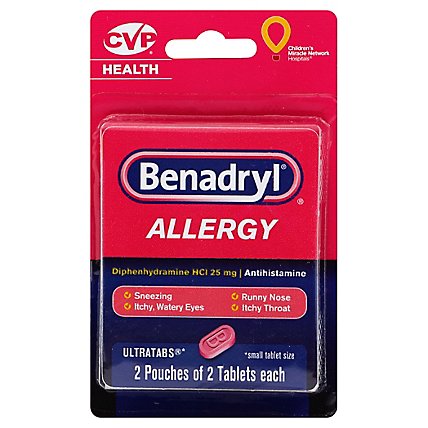Benadryl Allergy Tablets - 4 Count - Image 1
