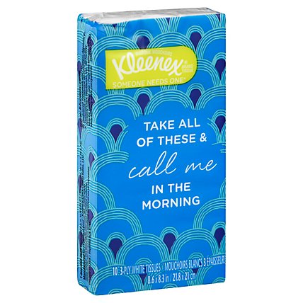 Kleenex Pocket Pack White Tissue 10 Count - Each - Image 1