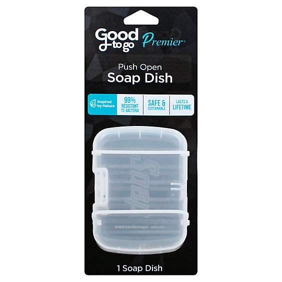 Good To Go Premier Antimicrobial Soap Dish - Each
