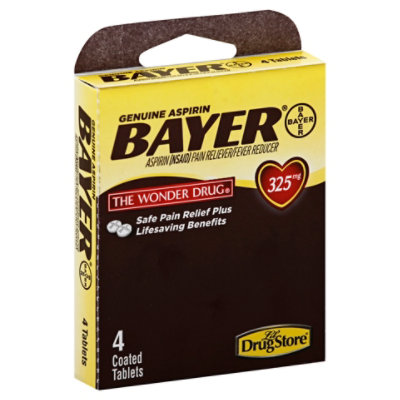 Bayer Genuine Aspirin Tablets - 4 Count