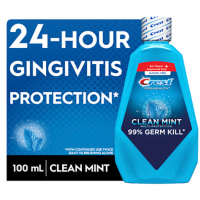 Crest Pro Health Clean Mint Mouthwash - 3.3 Fl. Oz. - Image 1