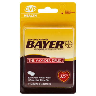 Bayer Genuine Aspirin Tablets - 4 Count - Image 1