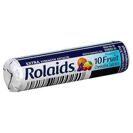 Rolaids Extra Strength Antacid Assorted Fruit Chewable Tablets Travel Size - 10 Count - Image 1