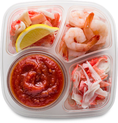 ReadyMeals Shrimp and Imitation Crab Quad with Cocktail Sauce - 12 Oz - Image 1