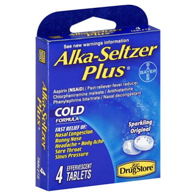 Alka-Seltzer Plus Tablets - 4 Count