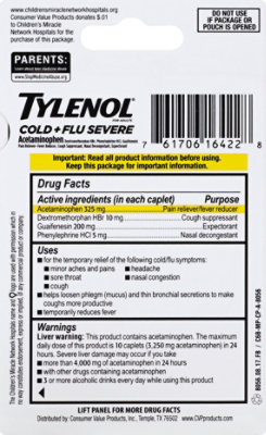 Tylenol Cold Flu Severe Caplets - 4 Count - Image 3
