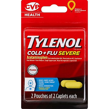 Tylenol Cold Flu Severe Caplets - 4 Count - Image 2