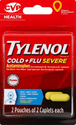 Tylenol Cold Flu Severe Caplets - 4 Count - Image 2