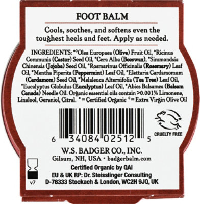 Badger Peppermint & Tea Tree Foot Balm - 0.75 Oz - Image 5