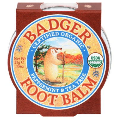 Badger Peppermint & Tea Tree Foot Balm - 0.75 Oz - Image 2