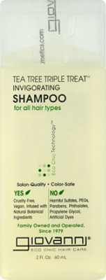 Giovanni Tea Tree Triple Threat Shampoo - 2 Fl. Oz. - Image 2