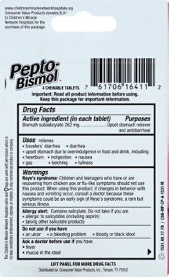 Pepto-Bismol 5 Symptom Digestive Relief Chewable Tablets - 4 Count - Image 3