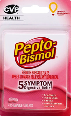 憧れの Pepto-Bismol 5 4 - Tablets Chewable Relief Digestive Symptom その他