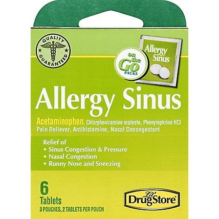 Lil Drug Store Allergy Sinus Relief Tablets - 6 Count - Image 2