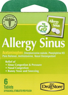 Lil Drug Store Allergy Sinus Relief Tablets - 6 Count - randalls