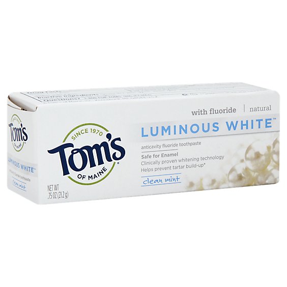 Tom's of Maine Luminous White Toothpaste - 0.75 Oz