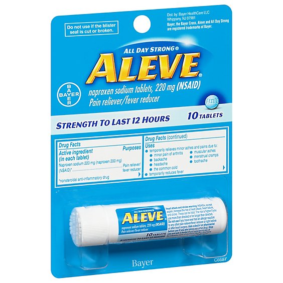 Aleve All Day Strong 220 Mg Tablets - 10 Count