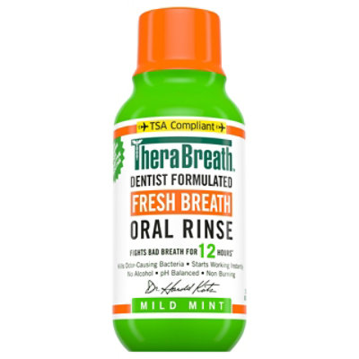 TheraBreath Fresh Breath Mild Mint Oral Rinse - 3 Fl. Oz. - Image 2
