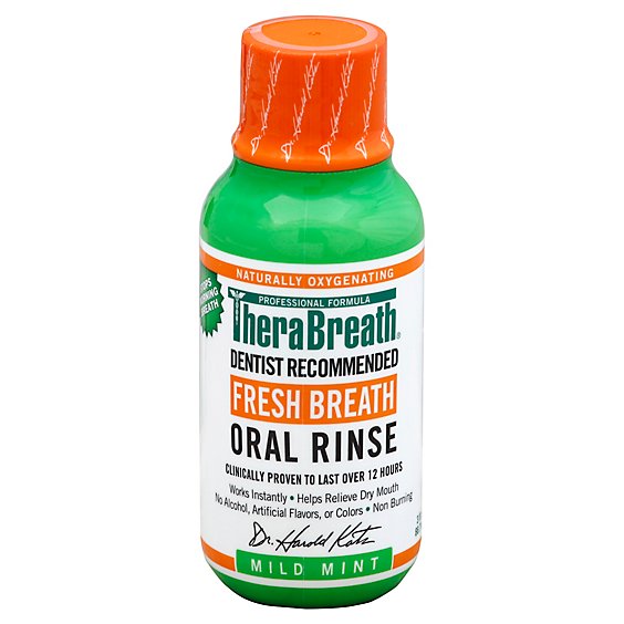 TheraBreath Fresh Breath Mild Mint Oral Rinse - 3 Fl. Oz.