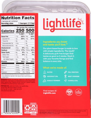 Lightlife Burger Plant Based - 8 OZ - Image 6