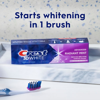 Crest 3d White Radiant Mint Toothpaste - 0.85 Oz - Image 5