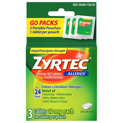 ZYRTEC Allergy Relief Tablet - 3 Count - Image 2