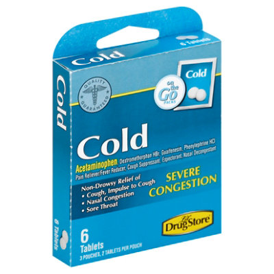Lil Drug Store Severe Congestion Cold Relief Tablets - 6 Count