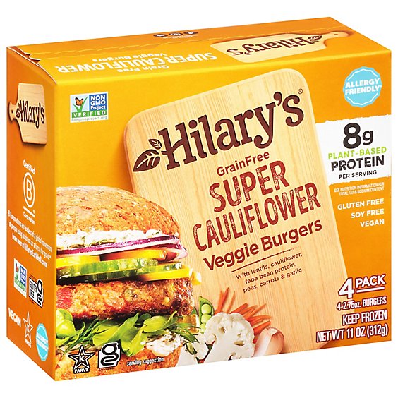 Hilarys Eat Well Veggie Burger Clflwr Gf - 11 OZ