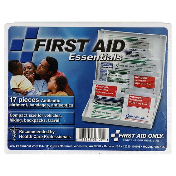 First Aid Only Essentials First Aid Kit 17 Count - Each