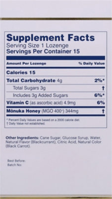 Manuka Health Honey Lozenge Black Curren - 15 CT - Image 5