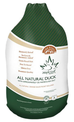 Maple Leaf Farms Whole Duck with Orange Sauce, 4-7 lbs (Frozen) 