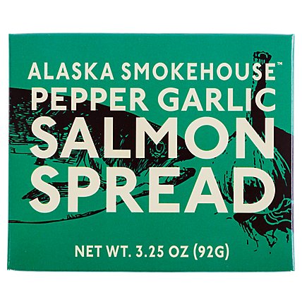 Alaska Smokehouse Garlic Pepper Pink Salmon Spread - 3.25 oz. - Image 1
